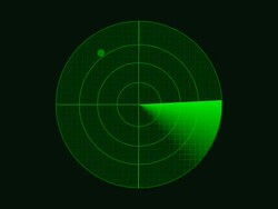 Radar display a target Stock Footage