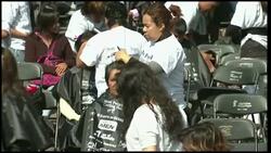 NEW Hair stylists gather for bid to set new world record Instructional Video