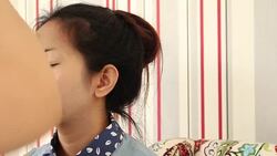 Make-up on woman face Stock Footage