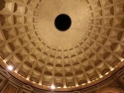 Rotating Video of the Pantheon Temple Impluvium Stock Footage