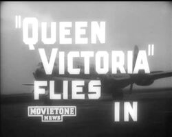 ""QUEEN VICTORIA"" FLIES IN News Clip