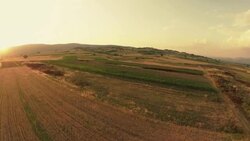 Flying over Cultivated Land Stock Footage