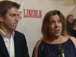 INTERVIEW - John Adams and Dana Chotiner on how their involved in the film and what it means to the military personnel at 'Saving Lincoln' World Premiere on 2/13/2013 in Glendale, CA.  Stock Footage