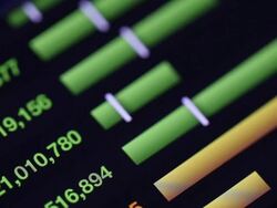 Market Analyze on lcd screen. Stock Footage