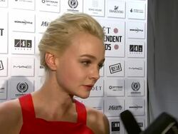 INTERVIEW: Carey Mulligan on being her winning streak, the universal appeal of the film, her latest project 'The Great Gatsby'  BIFAs at London England. (Footage by WireImage Video/GettyImages) Stock Footage