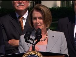 House Speaker Nancy Pelosi said Wednesday that her chamber would pass a health care reform bill by the end of July, an announcement hailed by President Barack Obama News Clip