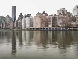 HD time-lapse panning: New York City midtown Skyline Stock Footage