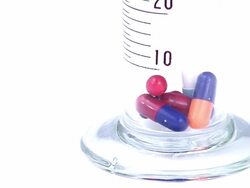 Pills in the flask Stock Footage