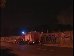 WRAP Fire at famous film studios used by Fellini, Scorcese ADDS day shots News Clip