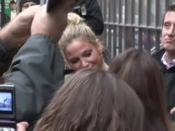 Cheryl Cole, Nadine Coyle, Kimberley Walsh, Sarah Harding, Nicola Roberts at BBC Radio One  Stock Footage