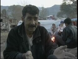 Families camp out after losing homes in quake News Clip