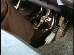 Distracted driver nearly has accident Stock Footage