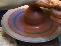 Making a pot Stock Footage