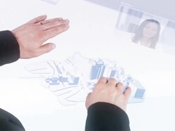 HD: Future Architects Having Video Conference Stock Footage