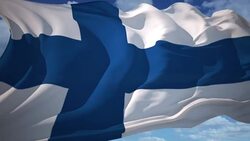 Finland flag Stock Footage