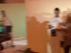 Claire Danes (C) and models at the Claire Danes Launches Valspar's New Hi-Def Paint and Exhibition Stock Footage