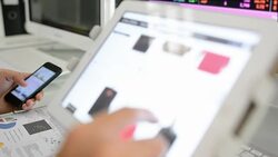 Online shopping with smart phone Stock Footage