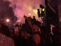 NYC Village Halloween Parade Stock Footage