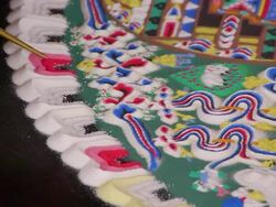Making Sand mandala Stock Footage