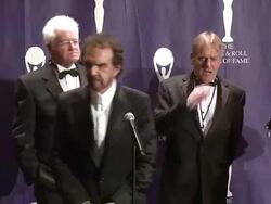 23rd Annual Rock and Roll Hall of Fame Induction Ceremony press room Stock Footage