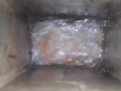 Rapids in square blocks. Stock Footage