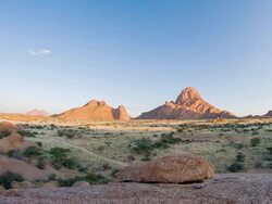 WS DS Namibian Mountains Stock Footage