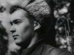 MS  Russian soldier taking partisans' oath AUDIO/ Russia Stock Footage