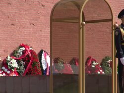 A Man in Uniform is Guarding Something  Stock Footage