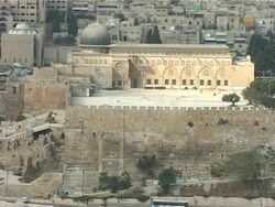 PAL - Al-Aqsa Mosque, Jerusalem, Israel Stock Footage