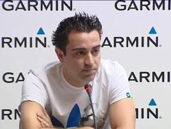 Xavi saids that FC Barcelona is not ready for the Stock Footage