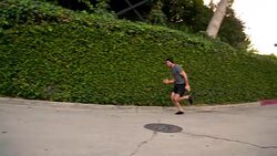 Man Running Slow-Motion Stock Footage