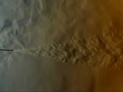 Duster gas jets, schlieren video. Schlieren photography is an imaging technique that can be used to visualize air flows and thermal plumes Stock Footage