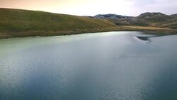 Helicopter Point of View, lake Stock Footage