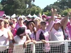 Seventh Annual Los Angeles Avon Walk for Breast Cancer Stock Footage