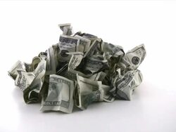 Cash trash. Dollars, money, business, finance concept. Stock Footage