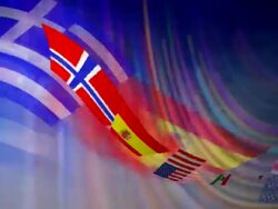 World Falgs Background Stock Footage