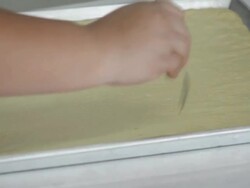 dough  in tray Stock Footage