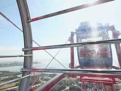 CU Inside of Ferris wheel / Kasai, Chiba, Japan Stock Footage