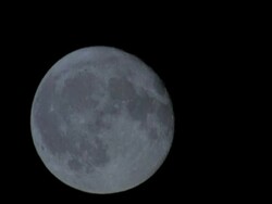CU Full moon rising against black sky, time lapse Stock Footage