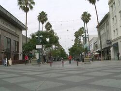 MS Walking street in Santa Monica / Los Angeles, California, United States Stock Footage