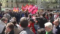 CLEAN : Thousands march in Paris for May Day demo News Clip