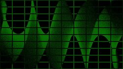 Green particles audio waves Stock Footage