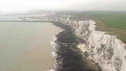 Aerials of Cliffs of Dover & Dover Harbour News Clip