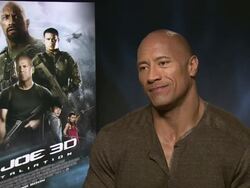 INTERVIEW: Dwayne Johnson on comparing battlescares on set at 'GI Joe: Retaliation' Junket Interviews at Corinthia Hotel London on March 18, 2013 in London, England (Footage by WireImage Video/Getty Images) Stock Footage