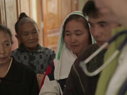 Villagers in remote Laos receive medical attention Stock Footage
