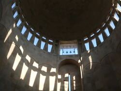 Vagharshapat, Echmiadzin cathedral, dome of the round church Stock Footage