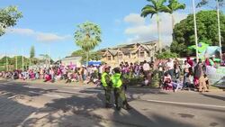 VOICED : Indigenas protestan durante reunion del papa News Clip