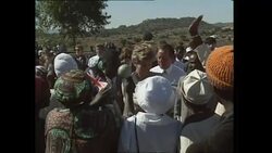 Princess Diana's Royal visit to Zimbabwe 1993 News Clip