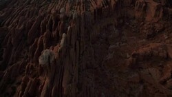Tilt from above to reveal The Tower Arch at The Arches National Park Stock Footage