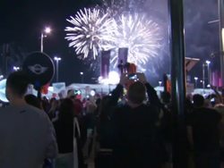 Crowds Enjoying Closing Ceremony Fireworks News Clip